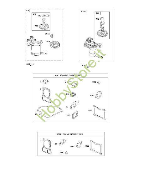 F - Starter elettrico/set guarnizione B&S - 10 €¦ 100802-0126-B8 brand Stihl